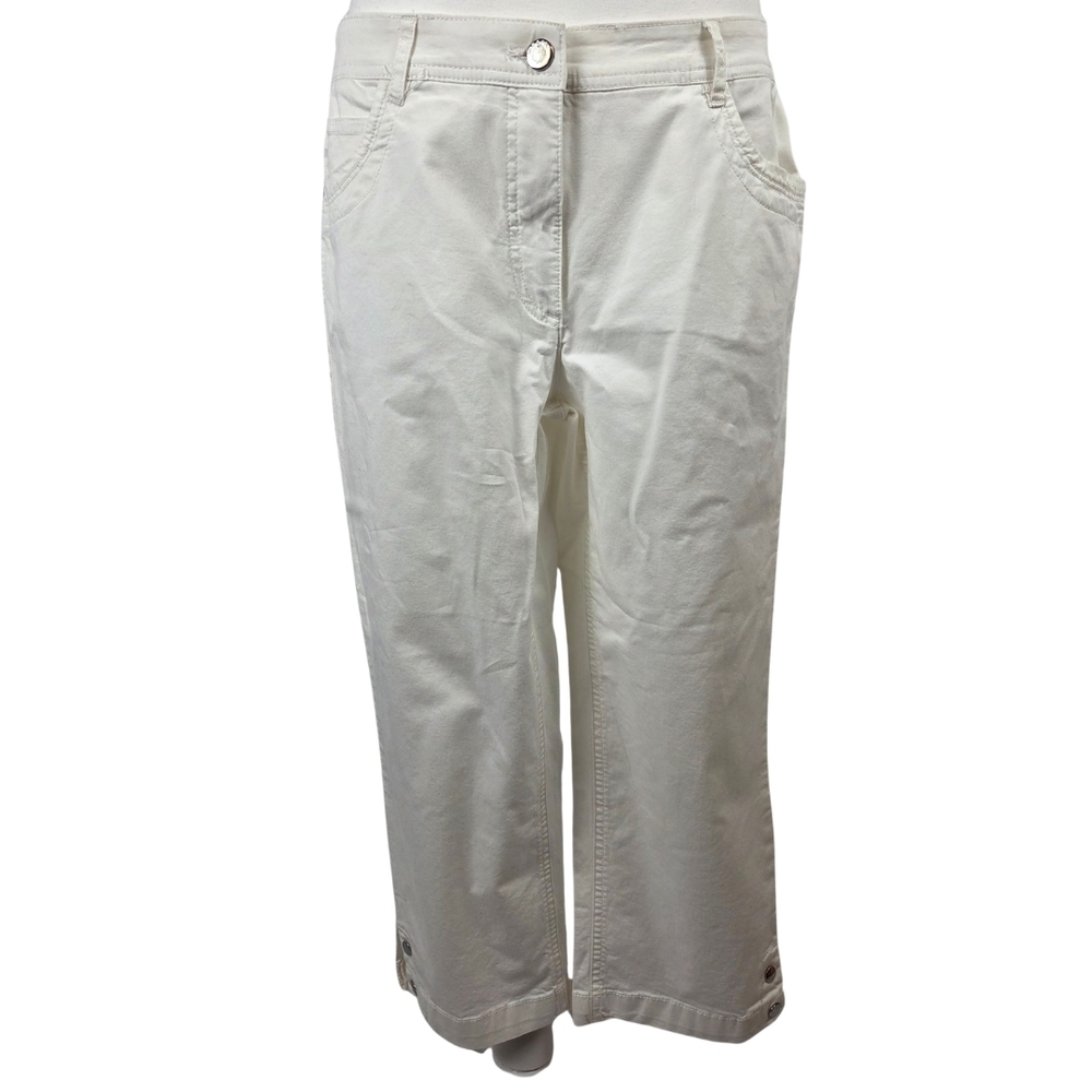Cropped White Women's Jeans - Casual Ankle-Length